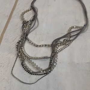 3/$20 Layered Necklace Leather Cords & Beads Adjustable